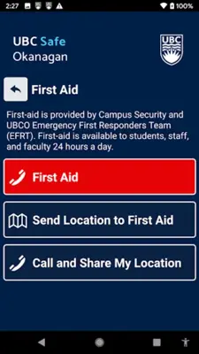 UBC Safe Okanagan android App screenshot 3