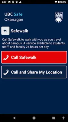 UBC Safe Okanagan android App screenshot 4